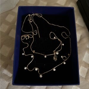 18K gold Starry Diamond necklace and Bracelet